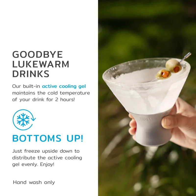 Glass Martini FREEZE™ i grå, 2-pack