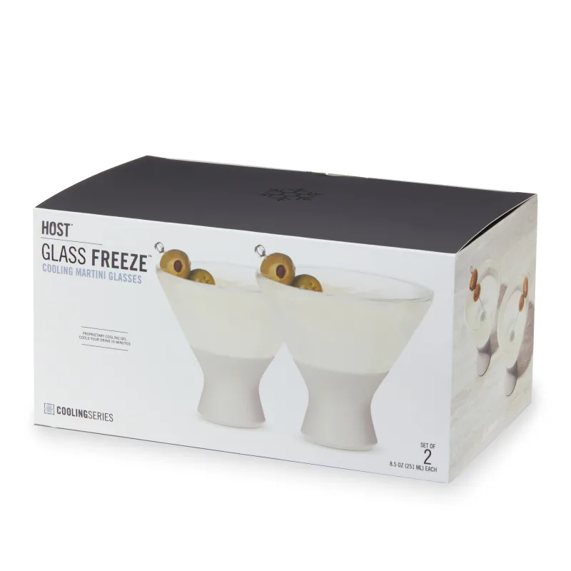 Glass Martini FREEZE™ i grå, 2-pack