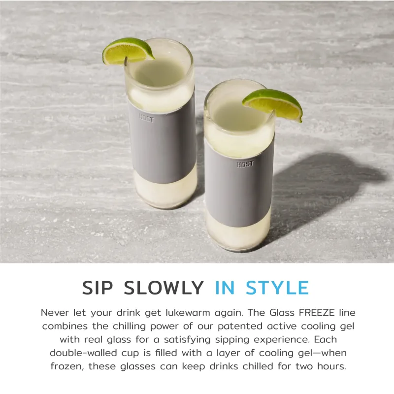 Glass Highball FREEZE™ i grå, sæt med 2