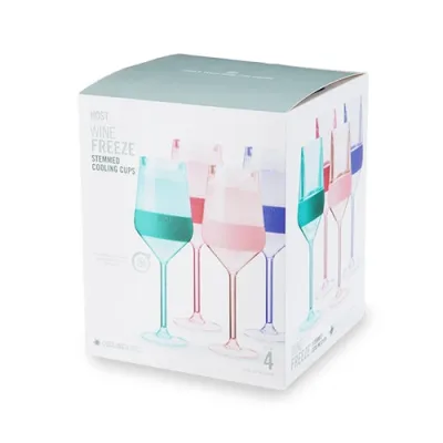 Stemmed Wine FREEZE™ 틴티드 멀티컬러, 4개 세트