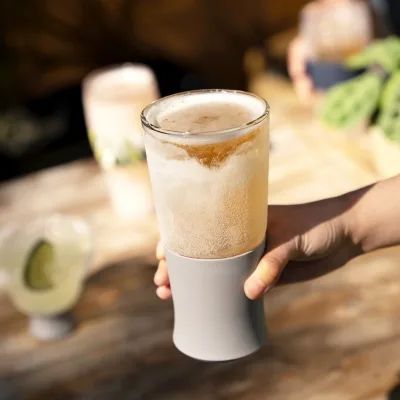 Glass Beer FREEZE™ in Grau, 2er-Set