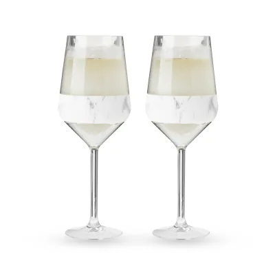 Stemmed Wine FREEZE™ in marmer, set van 2