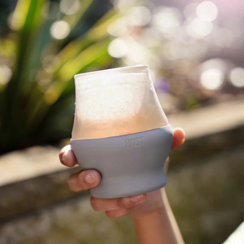 Glass Sipping FREEZE™ i Grå, Sæt med 2