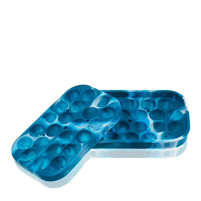 Silicone 1" Iskugleform i Blå Marmor