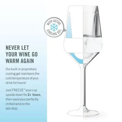 Stemmed Wine FREEZE™ in marmer, set van 2