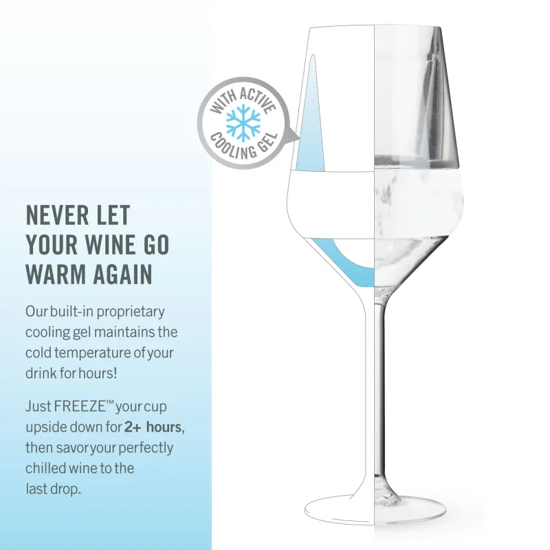 Stemmed Wine FREEZE™ in marmer, set van 2