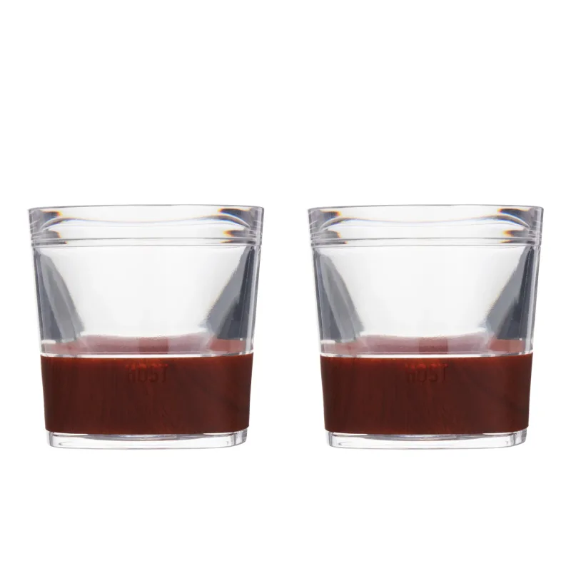 Whiskey FREEZE™ i træmønster, sæt med 2