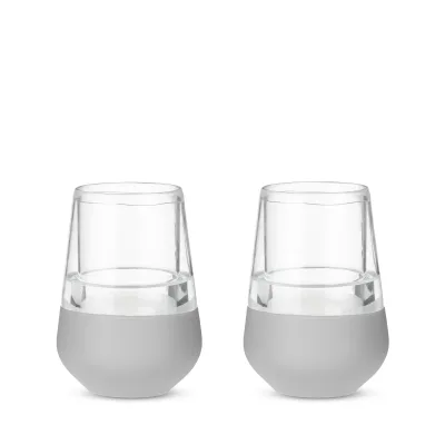 Glas Wine FREEZE™ i Grå, sæt med 2
