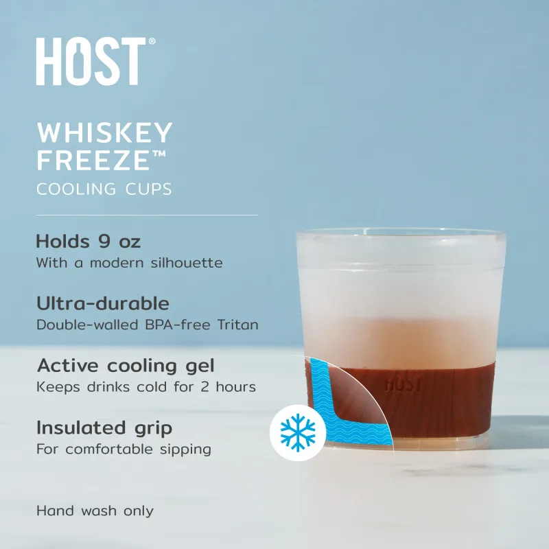 Whiskey FREEZE™ i træmønster, sæt med 2