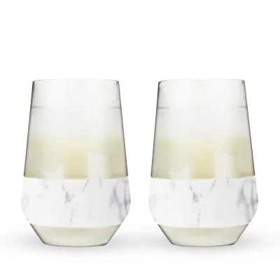 Wine FREEZE™ XL i marmor, sæt med 2