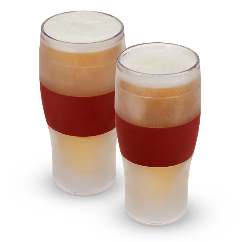 Copa refrigerante Beer FREEZE en rojo carmesí, set de 2