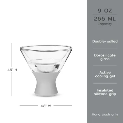 Glass Martini FREEZE™ i grå, 2-pack