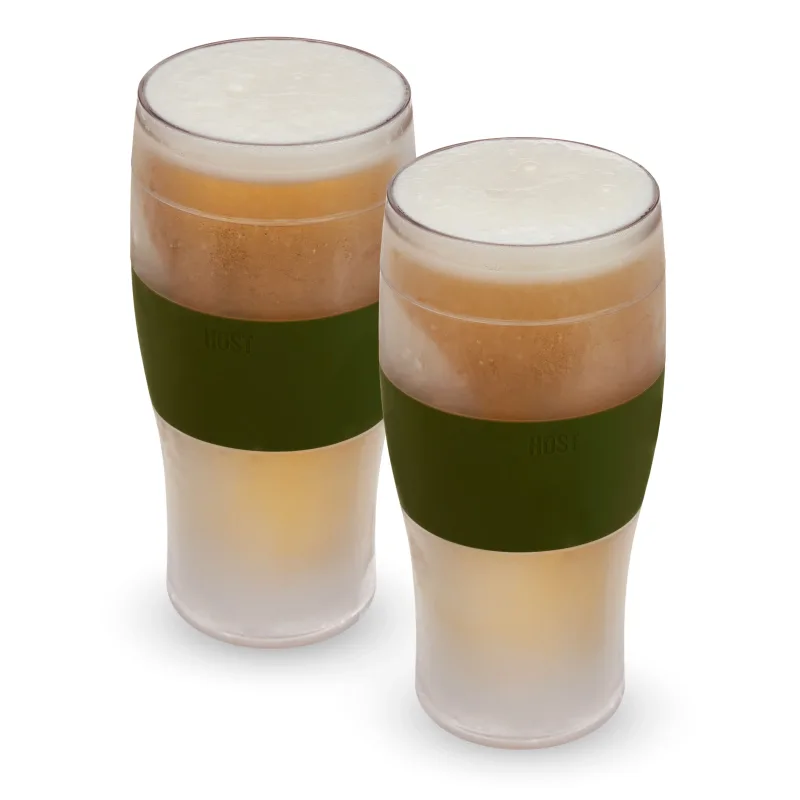 Copa refrigerante Beer FREEZE en oliva, set de 2