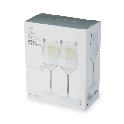 Stemmed Wine FREEZE™ in marmer, set van 2