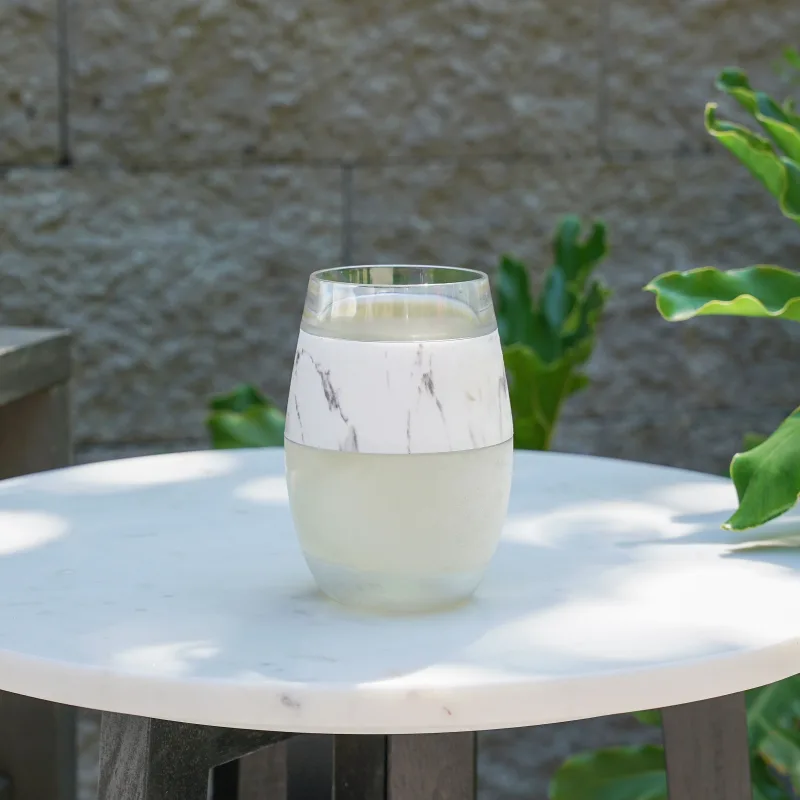 Wine FREEZE™ em Mármore com Tampas, Conjunto de 2