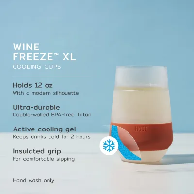 Wine FREEZE™ XL terrakotta, 2 kpl