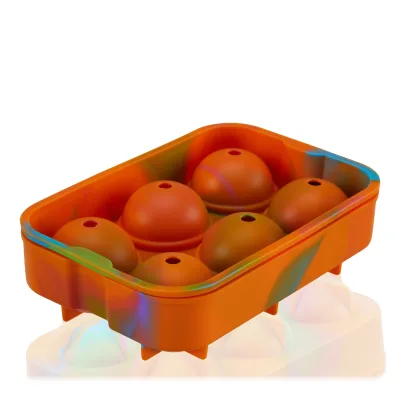 Silicone IJsvorm 2" IJsbollen in Gekleurd Marmer