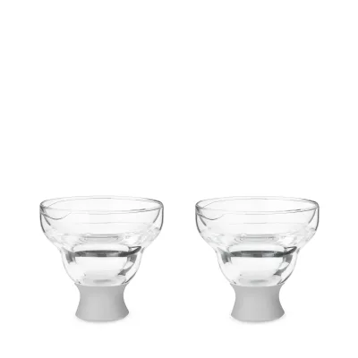 Glass Margarita FREEZE™ in Gray, Set of 2