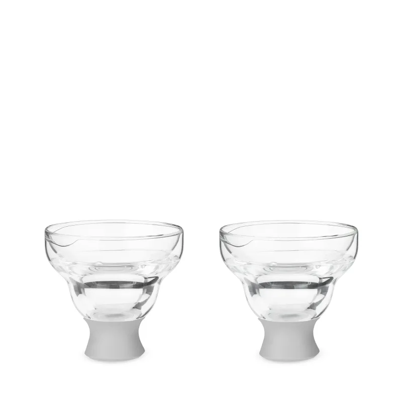 Glass Margarita FREEZE™ in Gray, Set of 2