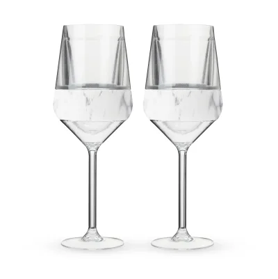 Stemmed Wine FREEZE™ in marmer, set van 2