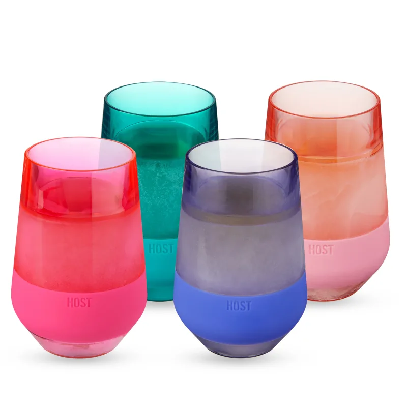 Wine FREEZE™ XL i tonet multicolor, sæt med 4