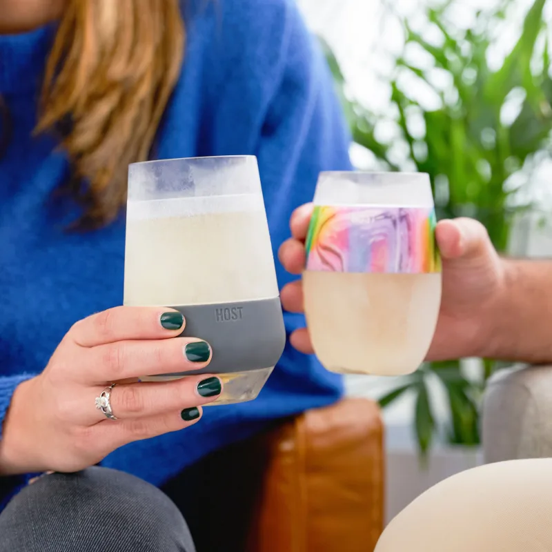 Wine FREEZE™ XL i grå med lock, 2-pack