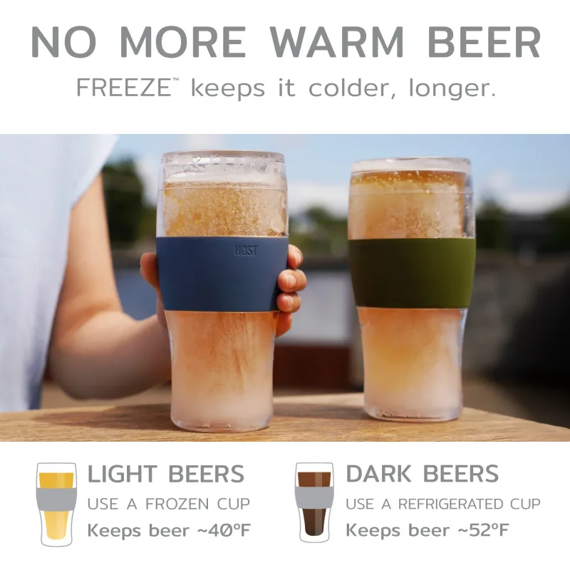 Beer FREEZE™ kylbägare i grå/svart, 4-pack
